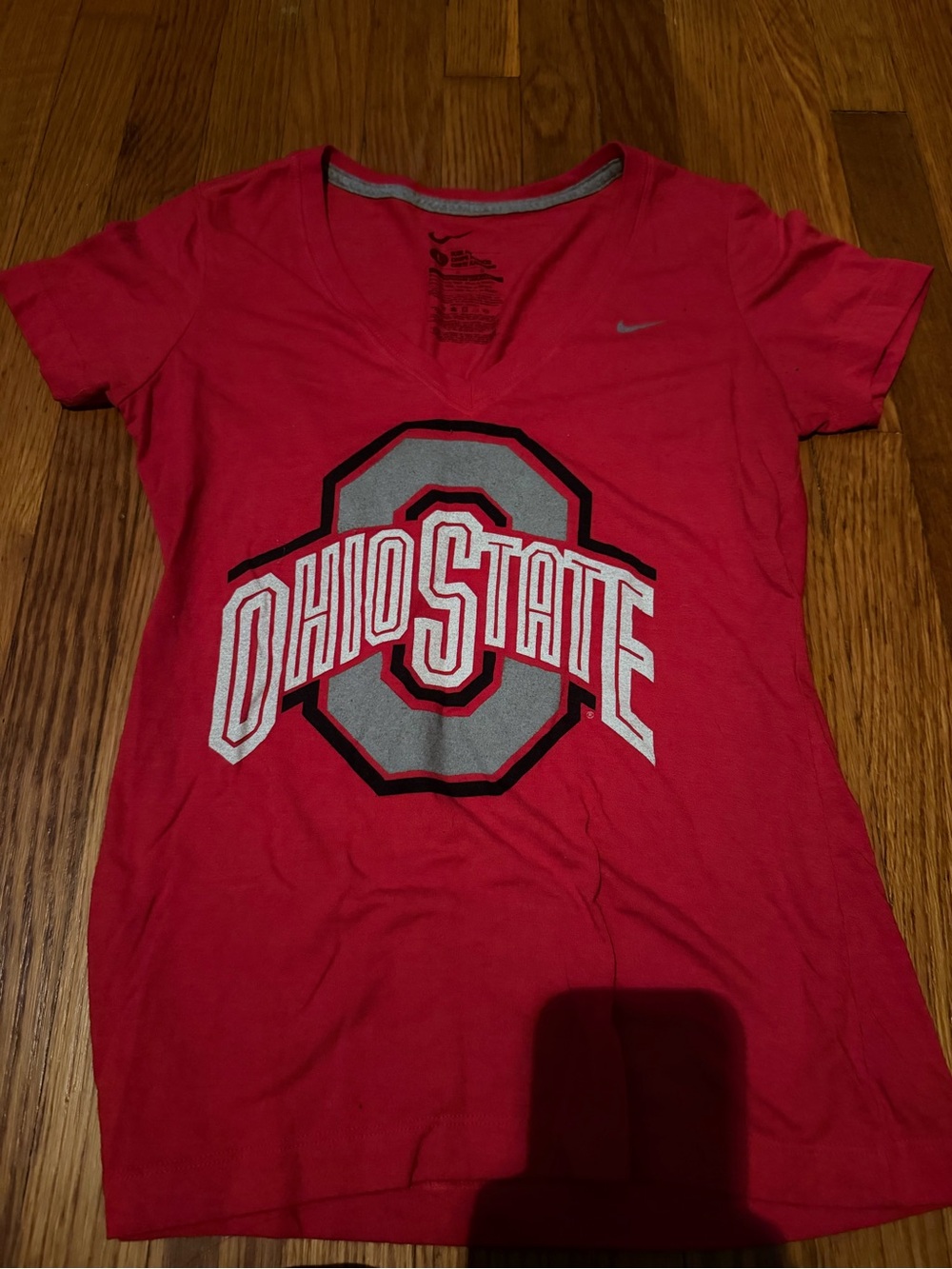 Nike Women's Red Ohio State V-Neck Tee